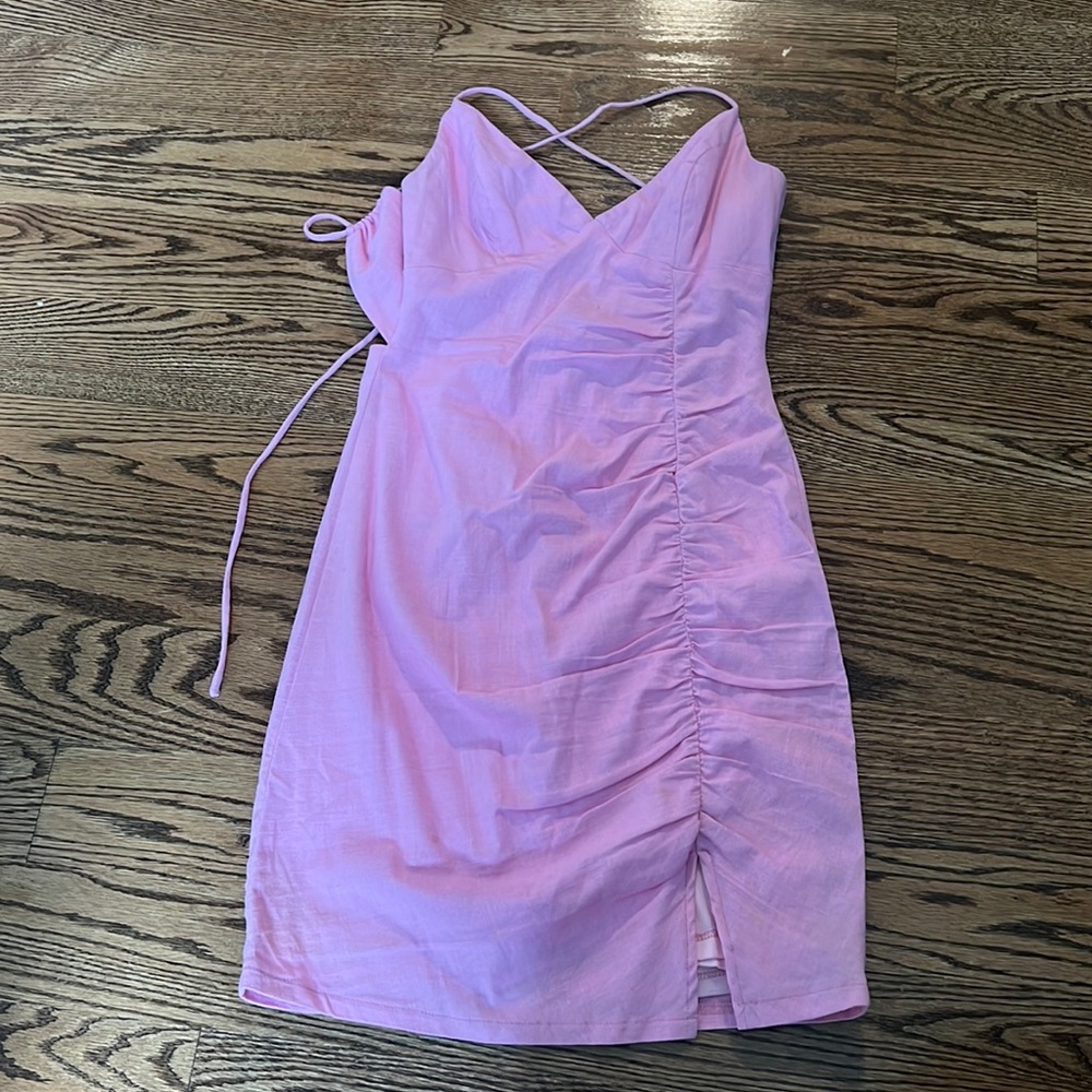 Pink short dress